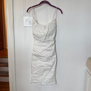 Nicole Miller Collection White Spaghetti Strap Dress Size 6
